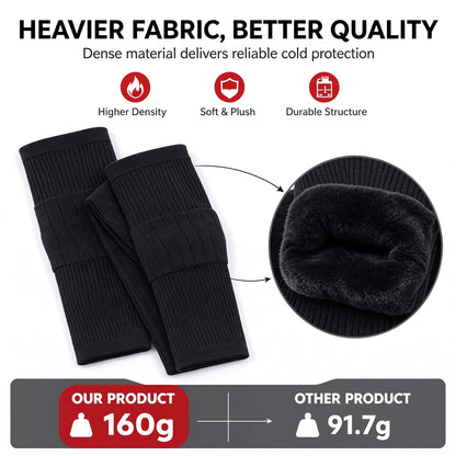 Long Knee Pads for Men and Women, One Size with Thick Wool Lining ??