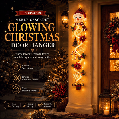 ? Last Day 49% OFF ¨C ??MerryCascade? Glowing Christmas Door Hanger | 6 Festive Light Designs?