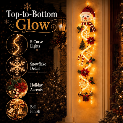 ? Last Day 49% OFF ¨C ??MerryCascade? Glowing Christmas Door Hanger | 6 Festive Light Designs?