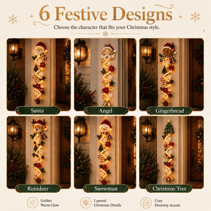 ? Last Day 49% OFF ¨C ??MerryCascade? Glowing Christmas Door Hanger | 6 Festive Light Designs?