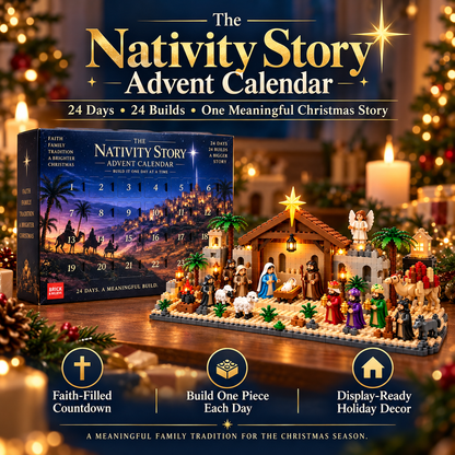 🎄🎈Nativity Advent Calendar – 24-Day Buildable Christmas Nativity Set