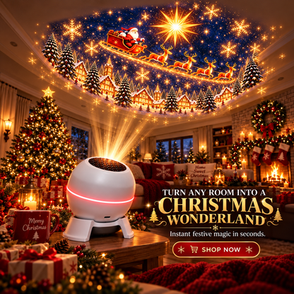 🎅 Turn Any Room Into a Christmas Wonderland – Holiday Projection Night Light