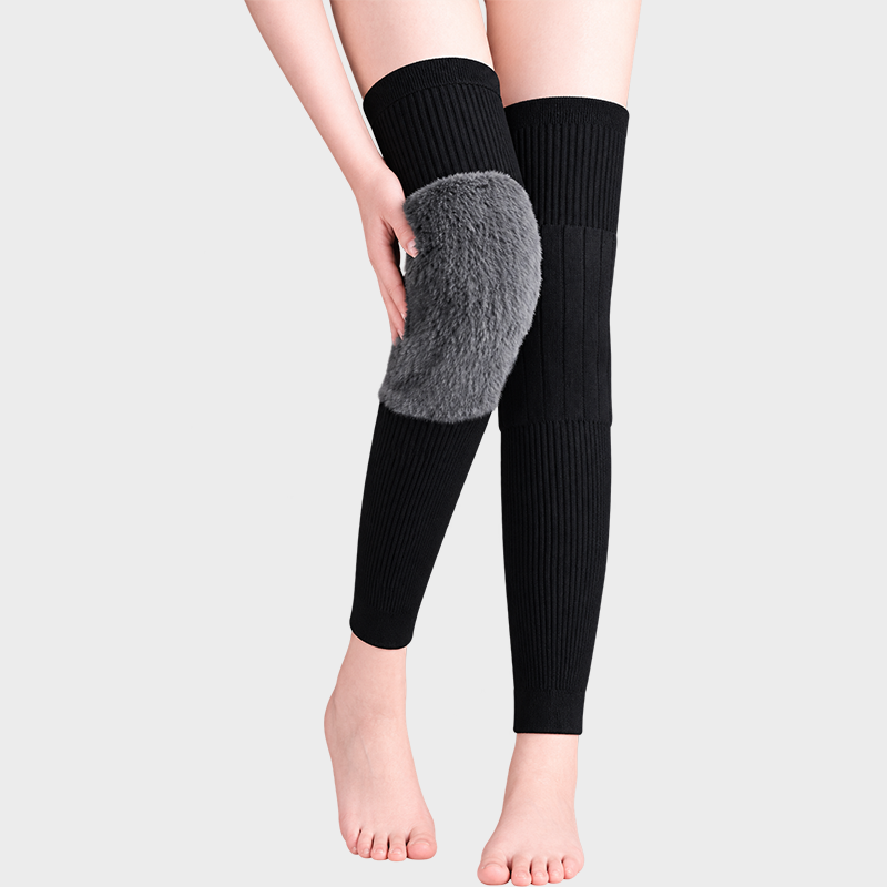 Long Knee Pads for Men and Women, One Size with Thick Wool Lining ??
