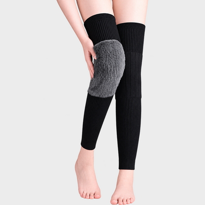 Long Knee Pads for Men and Women, One Size with Thick Wool Lining ??