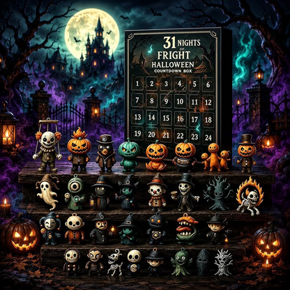 2026 Halloween Countdown Advent Calendar, 15-Day or 31-Day “Nights of Fright” Blind Bag Surprise Gift Box with Collectible Mini Figures & Charms