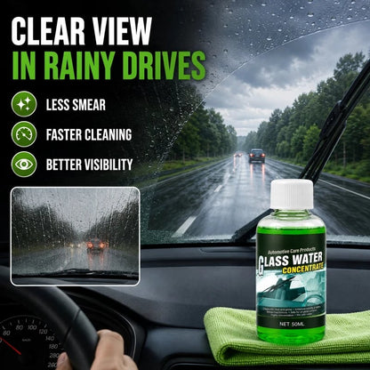 🥳2026 HOT SALE💧✨Glass Concentrate – 10ml makes 1L, cuts bugs & grime, streak-free.🚗💪