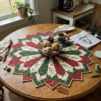 💯Holiday Star Table Topper Quilting Template Set