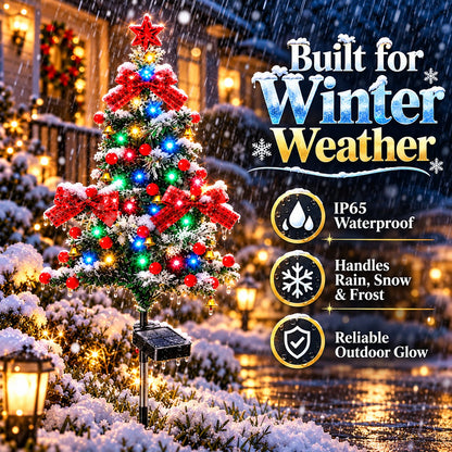 🎄✨ Solar-Powered Christmas Cedar Trees – Festive Garden & Porch Decor