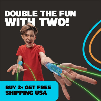 🔥 LAST DAY 50% OFF - 🕷 Rechargeable Wrist String Launcher with UV-Reactive & Glow-in-the-Dark Strings for Kids & Adults 🎁Buy 2 Free Shipping