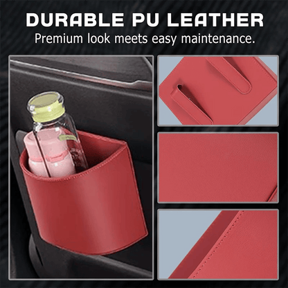 💞50K+ SOLD!🚗 Leather Car Door Cup Holder – Wide‐mouth opening, easy reach for drinks & phone. Clip‐on secure fit. PU leather, tough & stylish. 🛡️✨