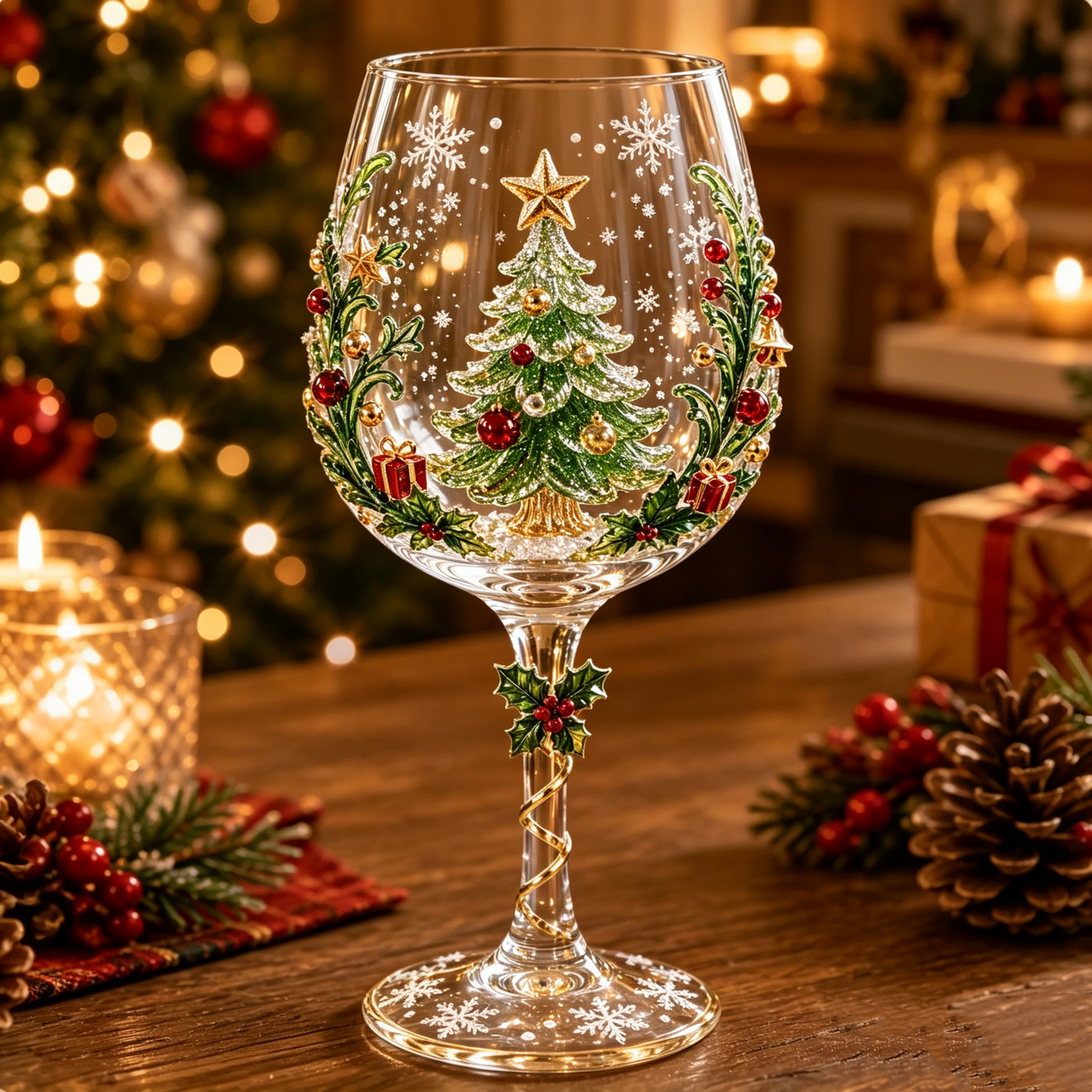 🔥🎁Christmas  Wine Glass Collection Gift Box Set✨