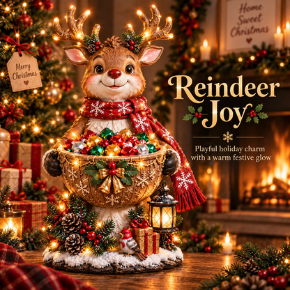 🔥Hot Sale 49% OFF❤️ Cardinal Christmas Treat Bowl™ – Lighted Holiday Candy Bowl & Tabletop Decor