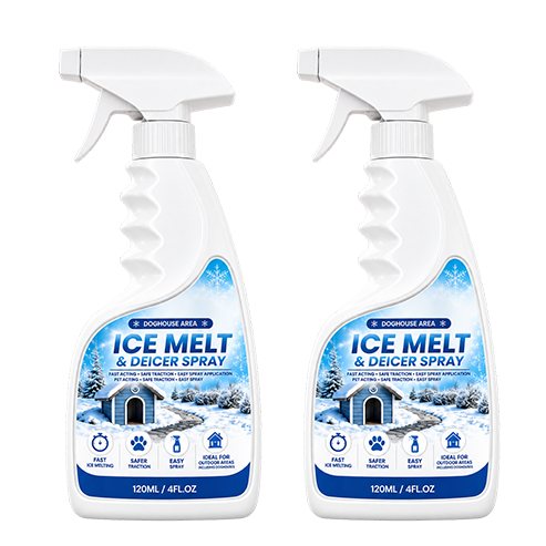 Outdoor De-Icing & Snow Melting Spray ¨C pet-safe, dissolves frost on contact. Clear steps, walkways & patios fast