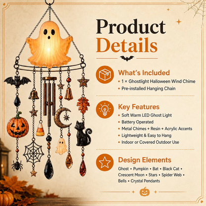 🔥Halloween Early Bird Sale🎃Haunted Glow Ghost Wind Chime