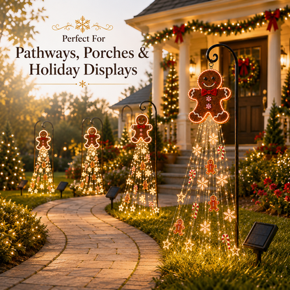 🎄 Gingerbread Magic Solar Holiday Yard Light