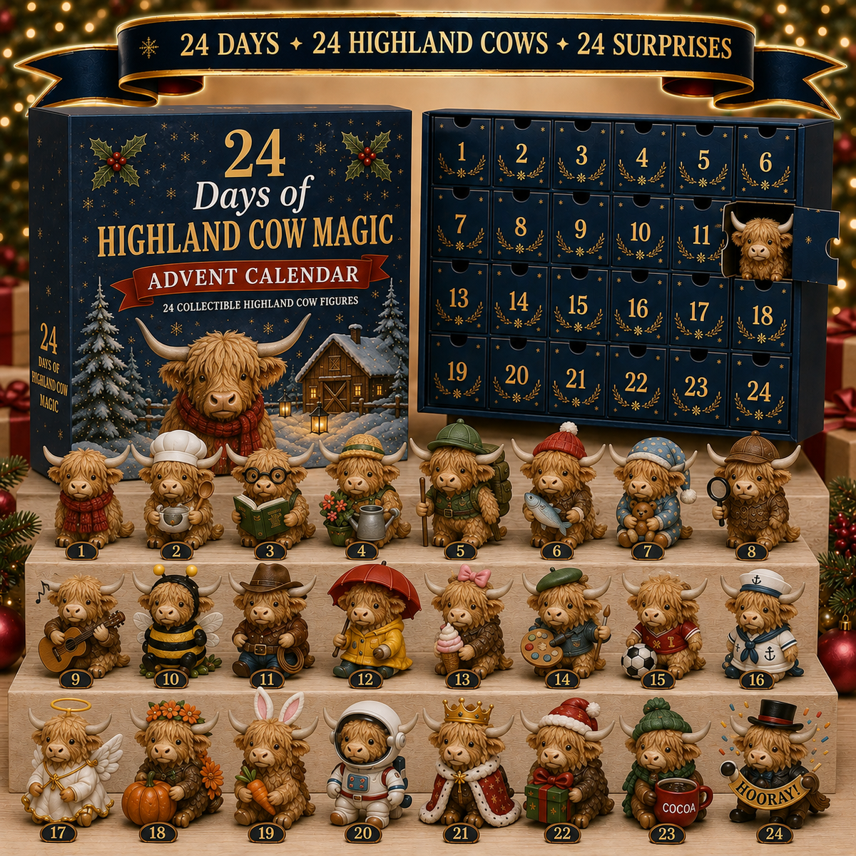 🐮🎄 24 Days of Highland Cow Magic Advent Calendar