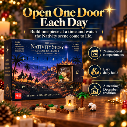🎄🎈Nativity Advent Calendar – 24-Day Buildable Christmas Nativity Set