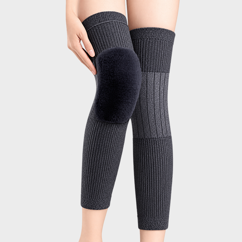 Long Knee Pads for Men and Women, One Size with Thick Wool Lining ??