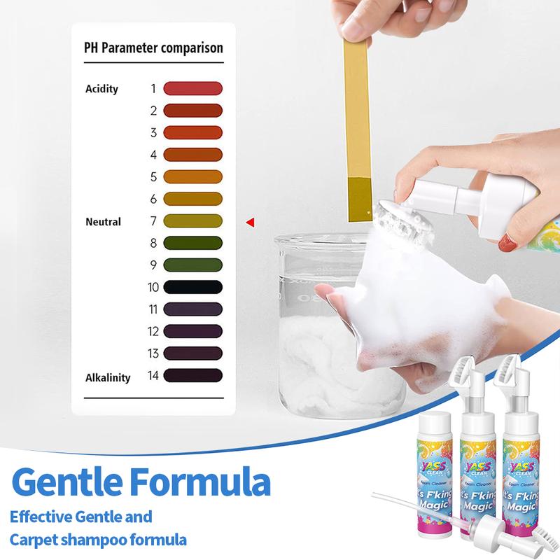 💖HOT SALE BUY 2 GET 1 FREE!!💖Clean Magic Foam Cleaner for Carpets & Upholstery – Pet Stain & Odour Remover with Cleaning Brush🧼🪄