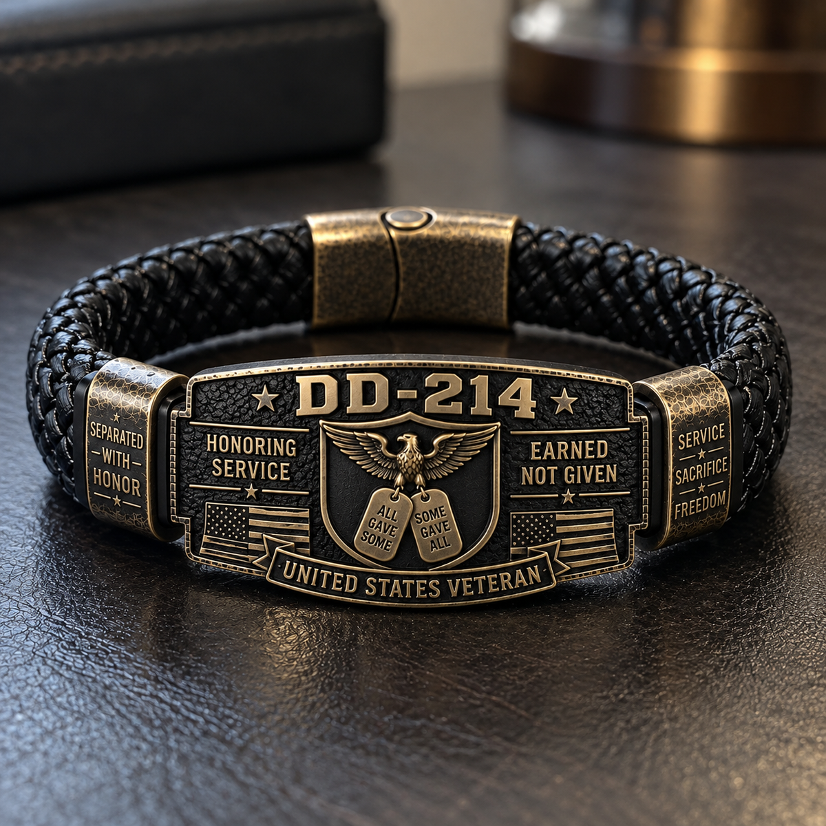 🎖️ Handmade DD-214 Honor Bracelet – A Symbol of Pride