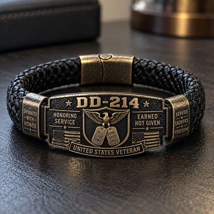 🎖️ Handmade DD-214 Honor Bracelet – A Symbol of Pride