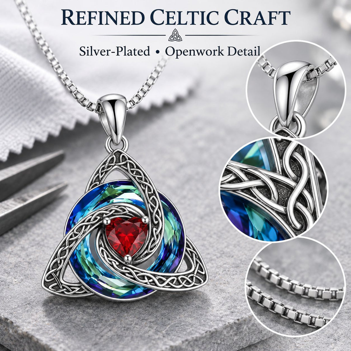 🛡️Celtic Birthstone Shield: Wear Your Protection & Story ✨