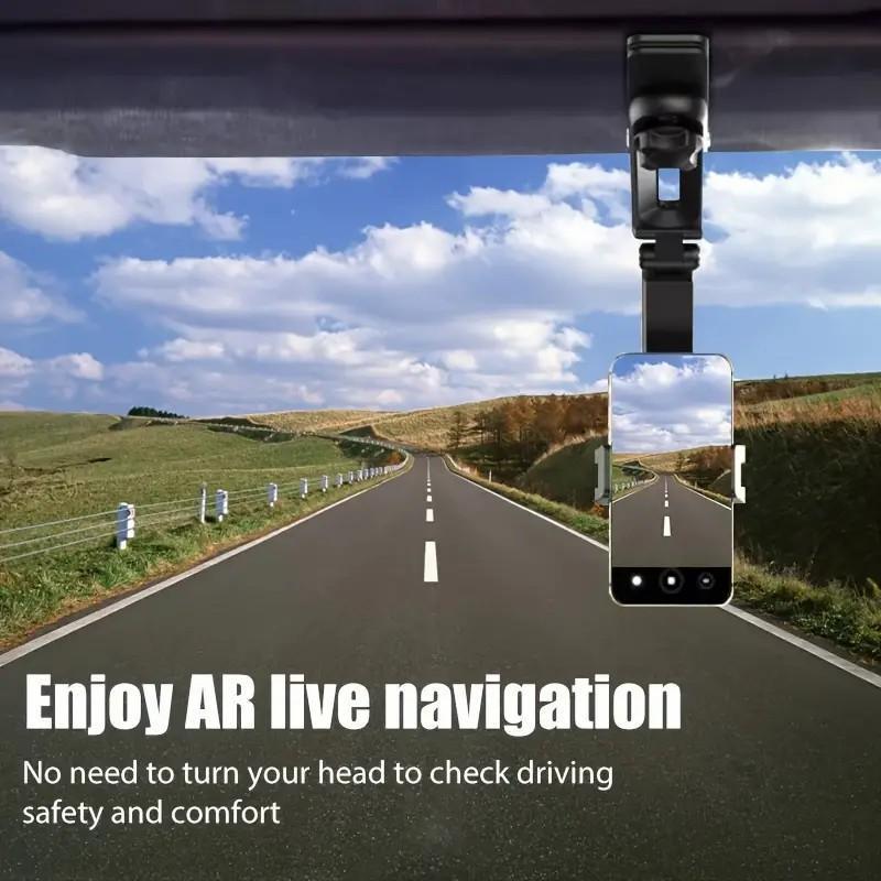 🔥HOT SALE-📱New 1080° Multi-function Sun Visor Universal 360 Degree Rotating Phone Holder✨