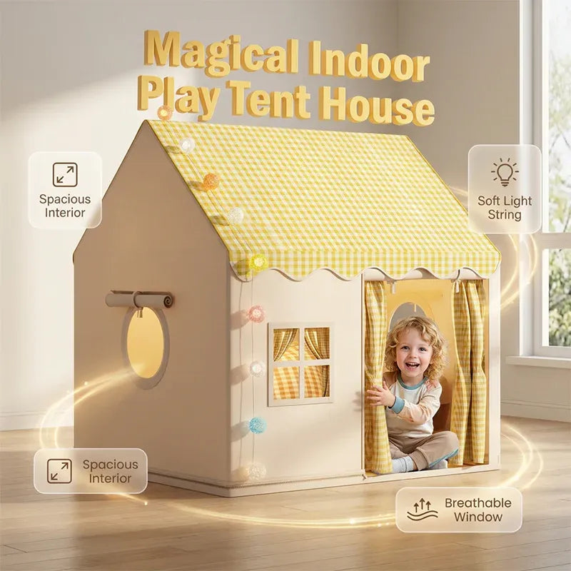 🏠✨ Kids Indoor Play Tent Castle – Cozy Playhouse for Imaginative Fun
