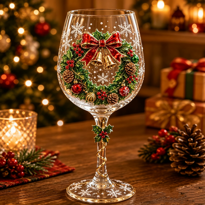 🔥🎁Christmas  Wine Glass Collection Gift Box Set✨