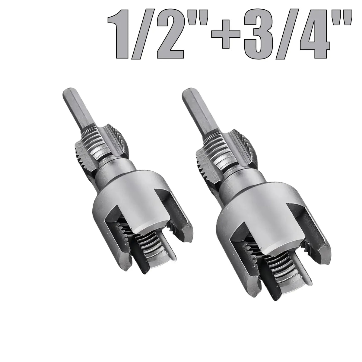 ⚡Drill-Powered Pipe Thread Cutting Bit — Internal & External Threading for 1/2' & 3/4' Plastic Pipes