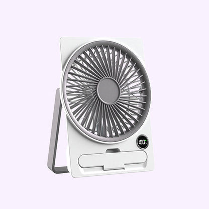 Ultra-Thin Card Fan – Quiet Operation, Dual Power Modes, Hangable & Standable