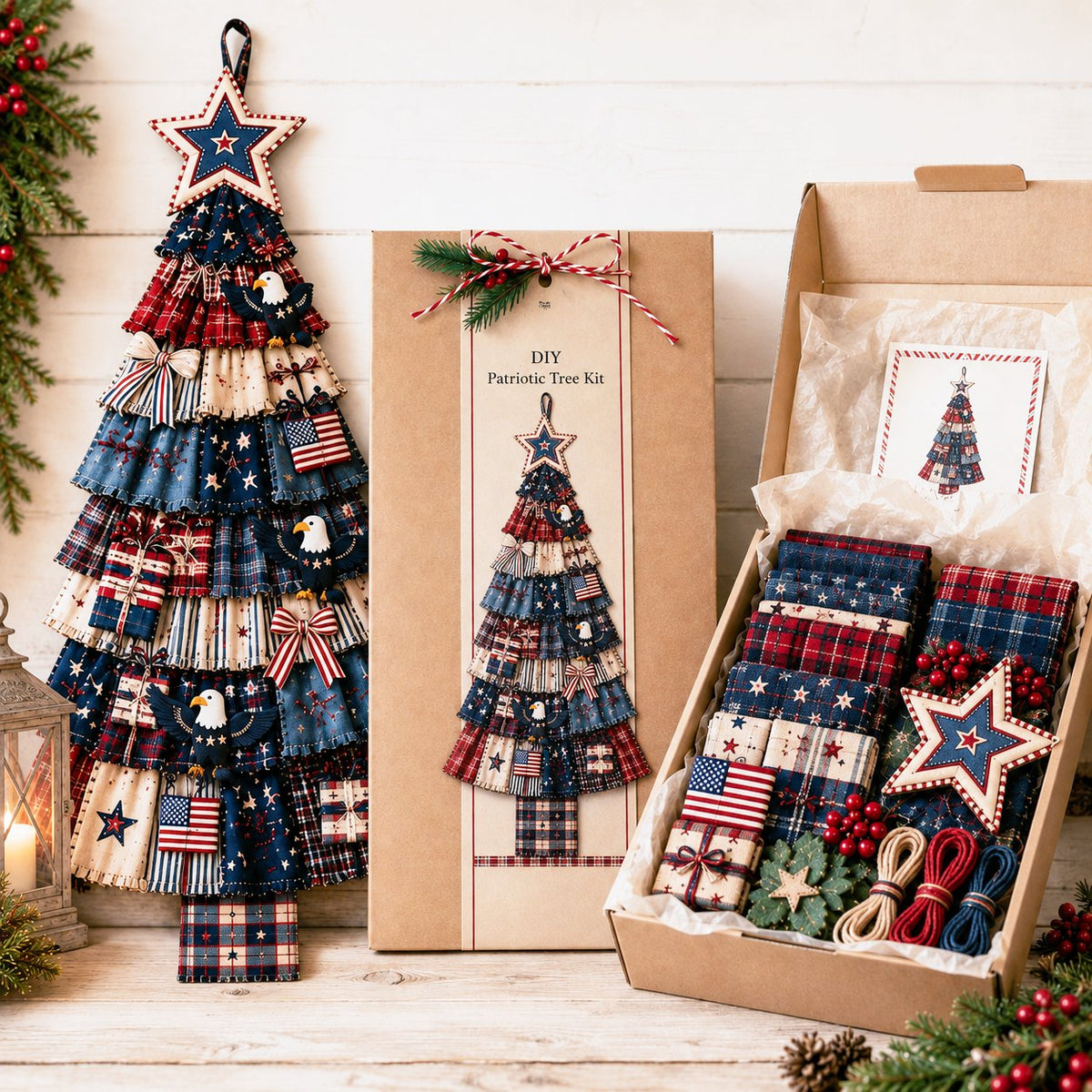 🔥😍Beginner-Friendly DIY Oversized Patchwork Christmas Tree Door Hanging Kit | Complete Kit with All Tools & Step-by-Step Guide Included 💕🎄