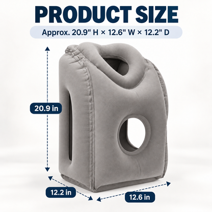 💤 Multi-Angle Inflatable Sleep Pillow for Airplanes, Trains & Office Desks