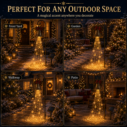 ✨✨Hot Sale 40% OFF🎄 Christmas Bell Cascade Solar Yard Light✨
