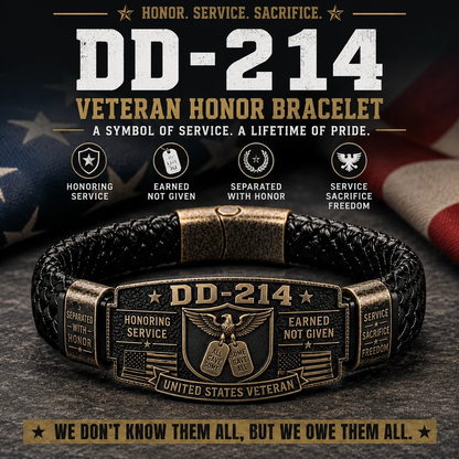 🎖️ Handmade DD-214 Honor Bracelet – A Symbol of Pride