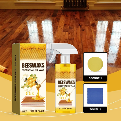 Beeswax Wood Polish Spray120mlNatural Shine &Protection For Furniture, Floors,Cabinets - Non-Greasy, Anti-Dust Finish