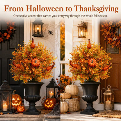 Just Arrived 🔥Artificial Autumn Halloween Pumpkin & Tree Stump Decoration🍂🎃