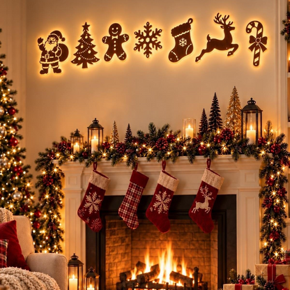 LIMITED-TIME 50% OFF — SHOP NOW! 🔥7Pcs Led Reindeer Wall Decorations, 3d Antler Glow Wall Decor For Christmas,3D Light-Up Wooden Reindeer Christmas Wall Decor Lights