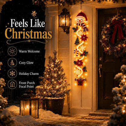 ? Last Day 49% OFF ¨C ??MerryCascade? Glowing Christmas Door Hanger | 6 Festive Light Designs?