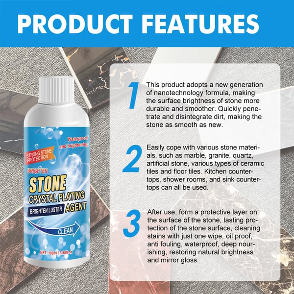 🔥Stone Stain Remover Cleaner (Effective Removal of Oxidation, Rust, Stains)