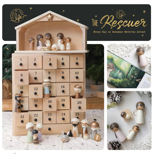 🔥LAST DAY SALE - 49% OFF✨✝️The Rescuer –Nativity Advent Calendar