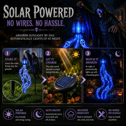 🎁💀The Grim Reaper’s Glowing Garden-A Spooky Halloween Yard Display