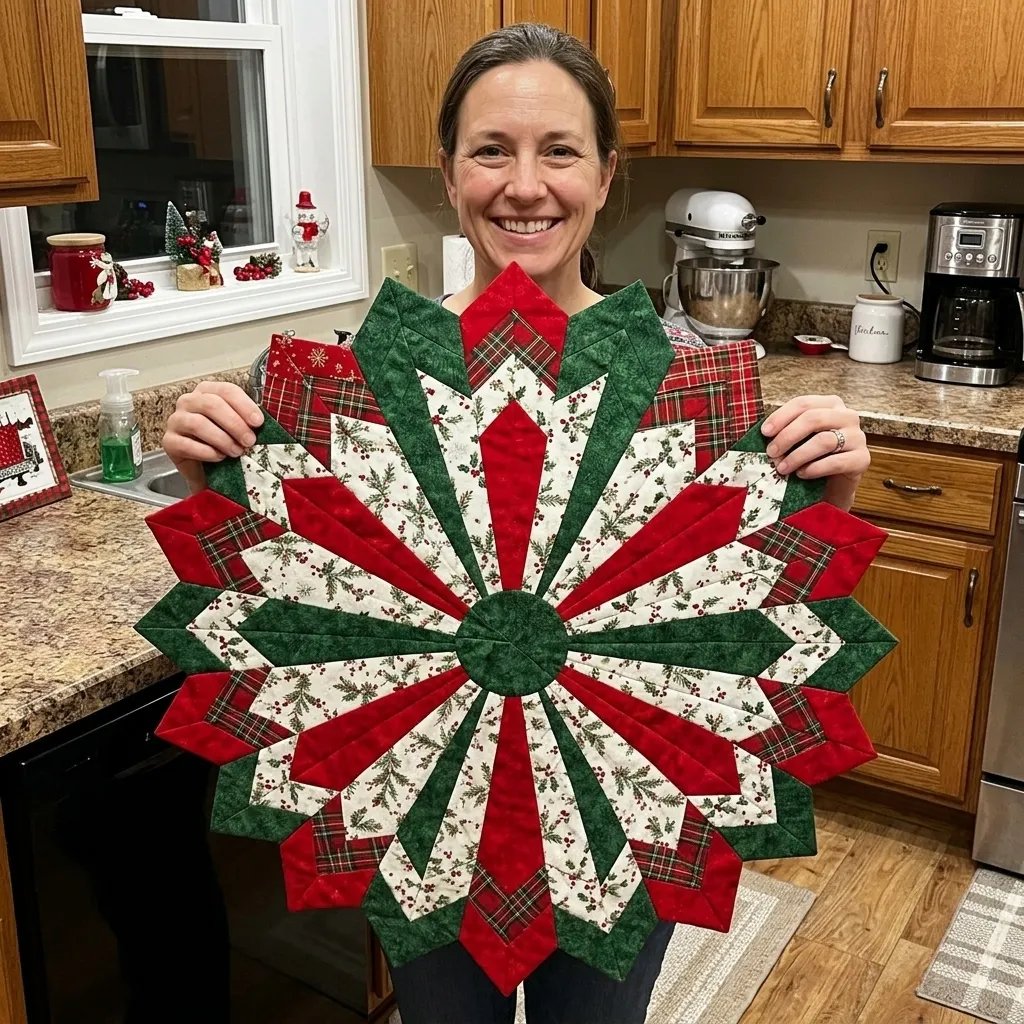 💯Holiday Star Table Topper Quilting Template Set