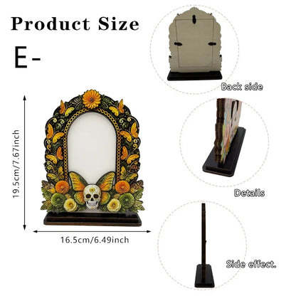 💀🕯️ Last Day 49% OFF – Day of the Dead Memorial Decor | 6-Piece Wooden Photo Frame Set