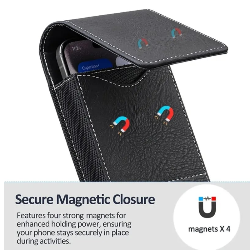 ⚡Big Discount | Waist Belt Cell Phone Pouch 📱 Multi-Pocket Leather  Card Holder