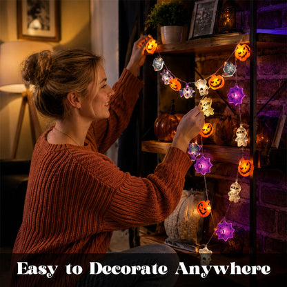 🔥Halloween Early Bird Sale🎃Halloween LED Pumpkin String Lights – Create A Spooky Glow For Your Home