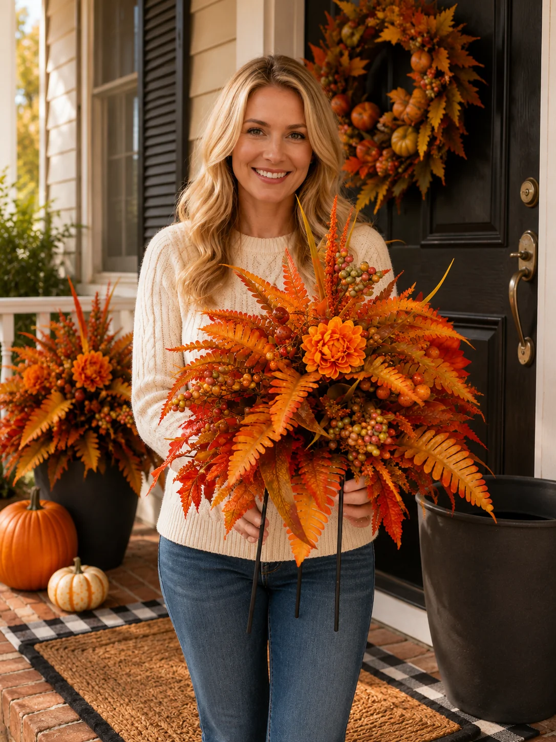 ✨Fall Floral Garden Stake – Instant Autumn Charm for Your Yard