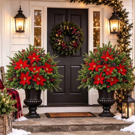 🌺Last Day 61% OFF🔥🎅Christmas Poinsettia Planter Inserts
