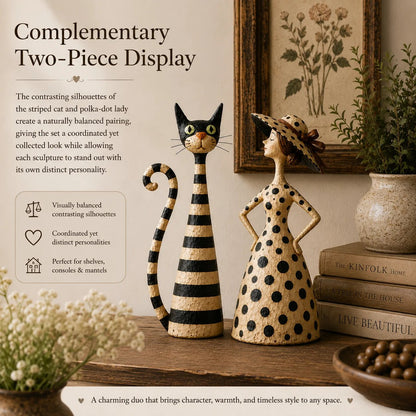 🔥Hot Sale 50% OFF🔥 - Vintage Cat & Lady Sculptures
