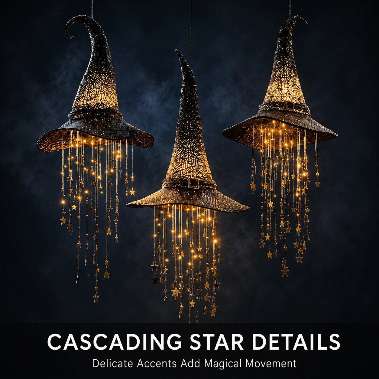 🔮🌙Lighted Witch Hat Hanging Chime